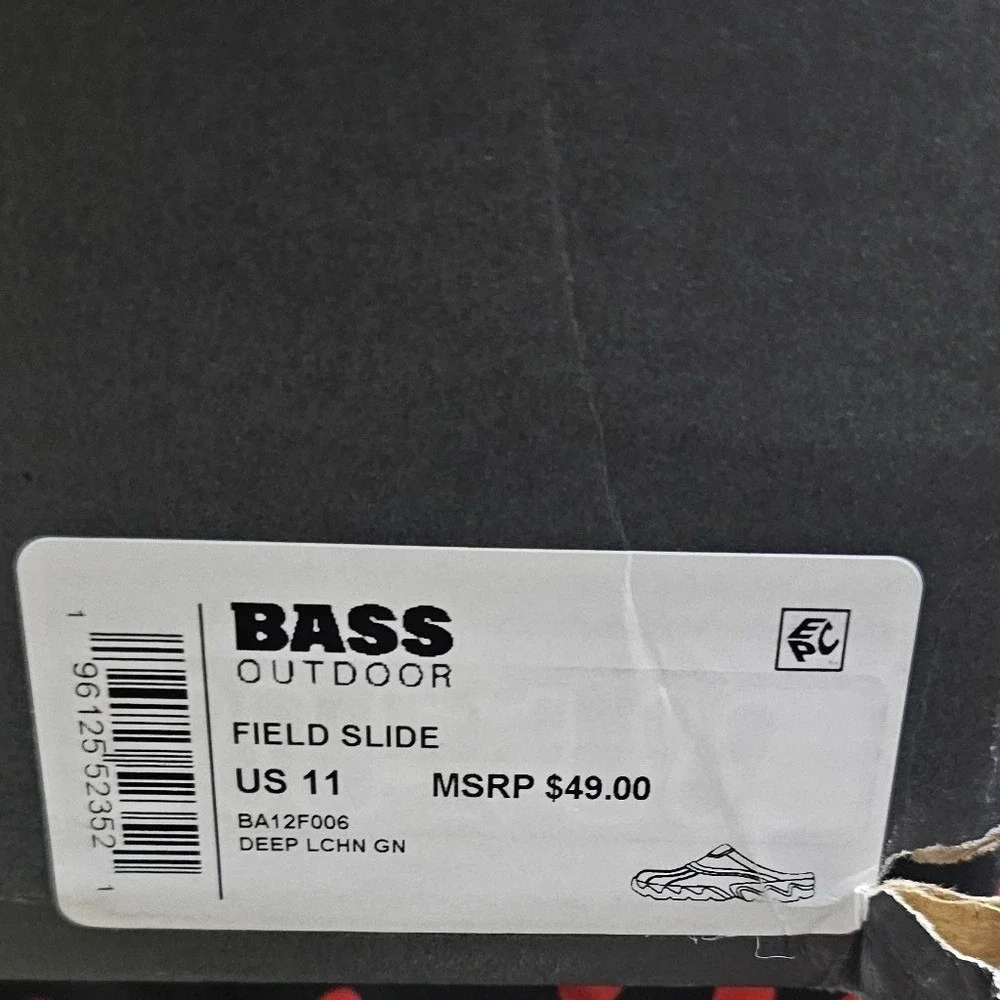 Bass Outdoor Field Slide Mens 10‎ Green Waterproof EVA Foam Clogs BA12F006 NEW